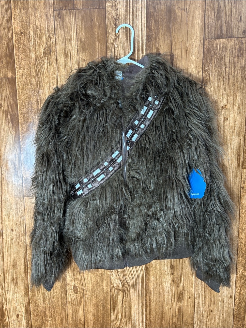 NWT Star Wars Chewbacca Faux Fur Brown Zip Hoodie